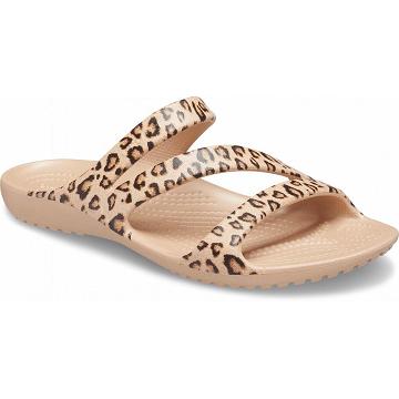 Crocs Women's Kadee II Graphic Sandal Papucs Női Barna | HU 0601EBCX